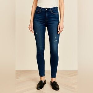 J Brand 620 Mid Rise Super Skinny Distressed Mid Mystic Wash Blue Jeans Size 31